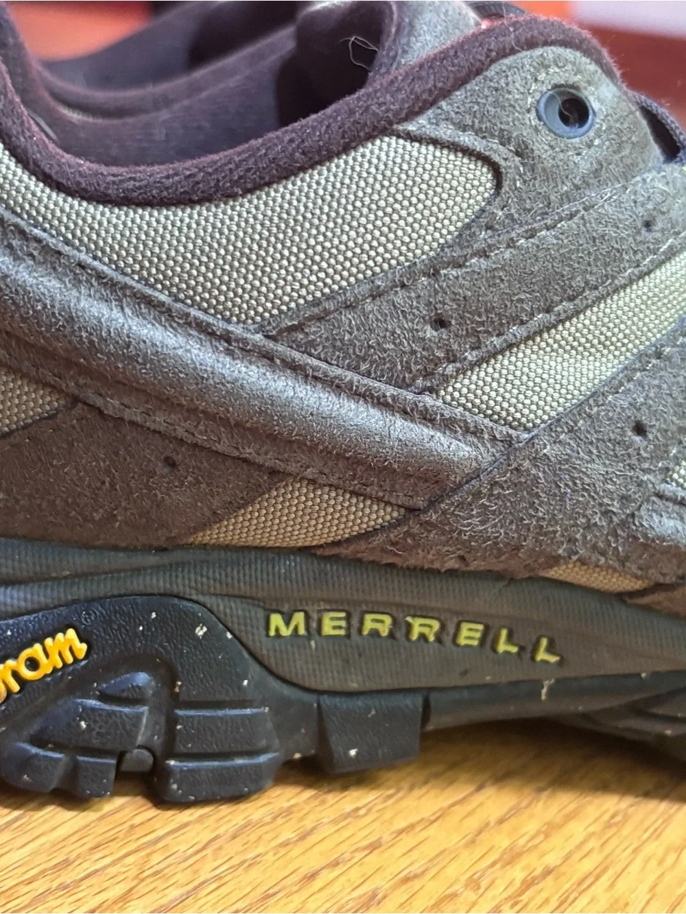 Merrell Men’s 10 Brown Green Hiking Trail Shoes